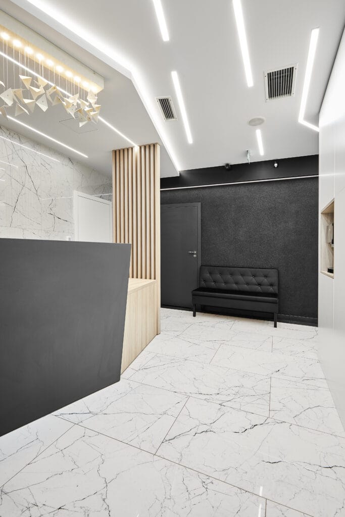 Recepcja Jabłonna Centrum Medyczne Kraków - nowoczesny gabinet ginekologiczny i medycyny estetycznej.